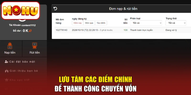 Lưu tâm các điểm chính để thành công chuyển vốn