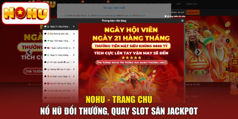 NOHU trang chủ nổ hũ đổi thưởng, quay slot săn jackpot